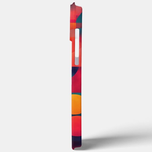 Kleur Bruin Blauw Geel Rond Case-Mate iPhone Case (Achterkant / Links)