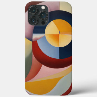 Kleur Bruin Blauw Geel Rond Case-Mate iPhone Case