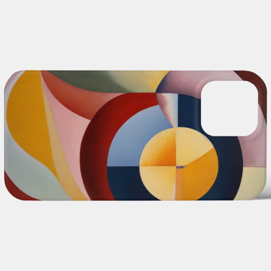 Kleur Bruin Blauw Geel Rond Case-Mate iPhone Case (Achterkant (horizontaal))