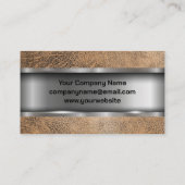 Kleur | bruin leder visitekaartje (Achterkant)