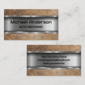 Kleur | bruin leder visitekaartje (Voorkant / Achterkant)