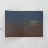 Kleur & Bruin Seizoen Groeten Kerstboom Feestdagen Kaart (Binnen)