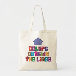 Kleur buiten de Canvas tas Lines Artsy