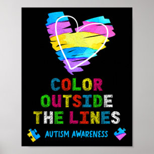 Kleur buiten de kijkhoek poster