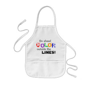 Kleur buiten de Kinderen van de Lijnen! Kunst en Kinder Schort