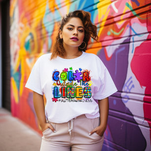 Kleur Buiten de lijnen Autisme T-shirt