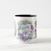 Kleur Buiten de Lijnen Bloem Waterverf Mok (Center)