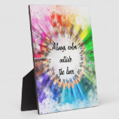 Kleur buiten de lijnen fotoplaat (Zijkant)