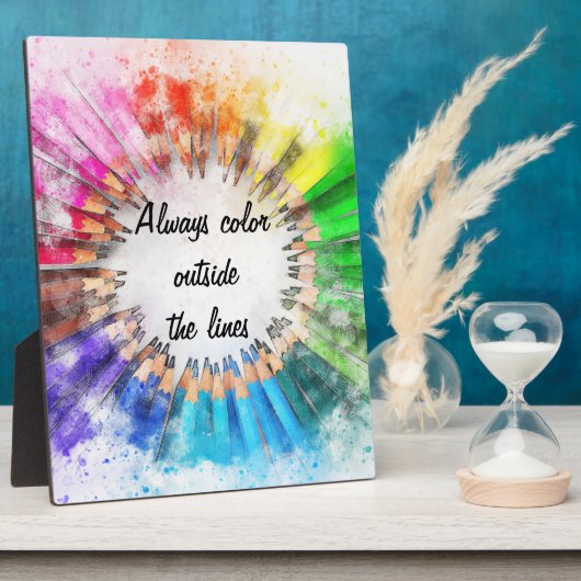 Kleur buiten de lijnen fotoplaat (Zijkant)