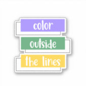 Kleur buiten de lijnen sticker (Voorkant)