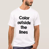 Kleur buiten de lijnen t-shirt (Voorkant)