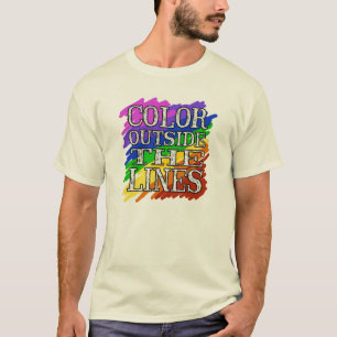 Kleur Buiten de lijnen t-shirt
