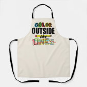 Kleur buiten het liniaalplatform voor volwassenen schort (Voorkant)