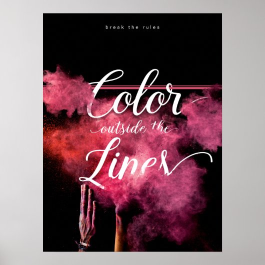 Kleur buiten het ontwerp van de Powder van de Lijn Poster (Voorkant)