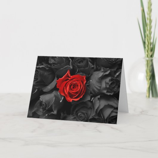 Kleur Burn Roos Valentijn Kaart (Voorkant)