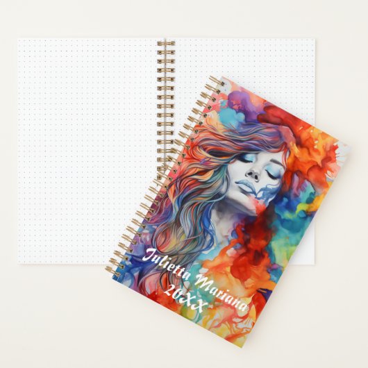 Kleur Burst Aangepaste naam Notitieboek (Binnen)