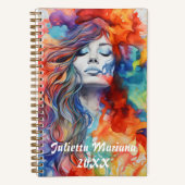 Kleur Burst Aangepaste naam Notitieboek (Voorkant)