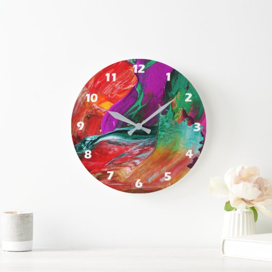 Kleur Burst Abstracte kunst wandklok (Huis)