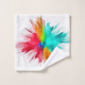Kleur Burst CenterPiece Art Bad Handdoek (Wasdoekje)