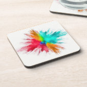 Kleur Burst CenterPiece Art Bier Onderzetter (Linkerzijde)