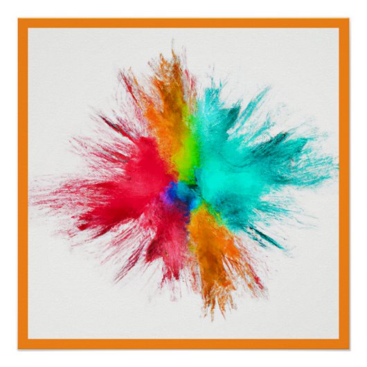Kleur Burst CenterPiece Art Perfect Poster (Voorkant)