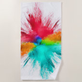 Kleur Burst CenterPiece Art Strandlaken (Voorkant)