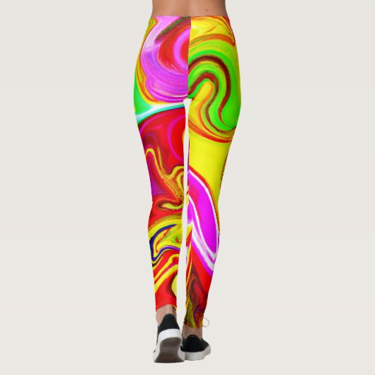 Kleur Burst Pattern Leggings (Achterkant)