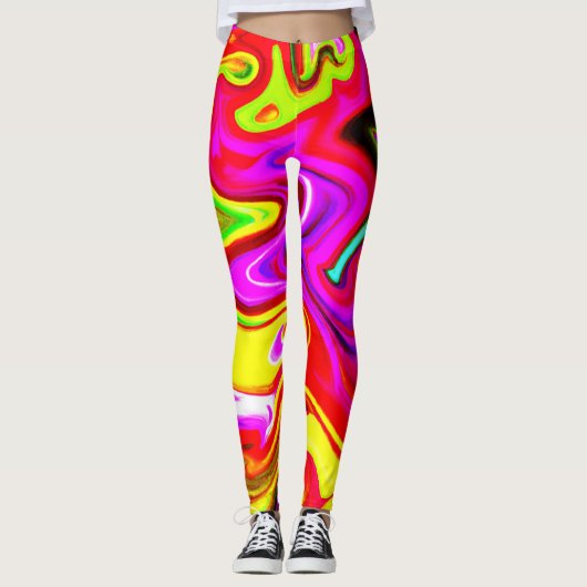 Kleur Burst Pattern Leggings (Voorkant)