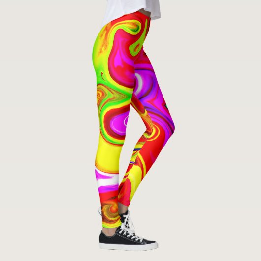 Kleur Burst Pattern Leggings (Rechts)