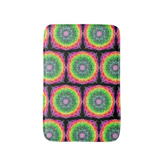 Kleur Burst Rainbow Prism Mandala Badmat (Voorkant Verticaal)