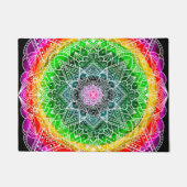 Kleur Burst Rainbow Prism Mandala Deurmat (Voorkant)