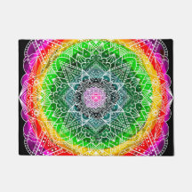 Kleur Burst Rainbow Prism Mandala