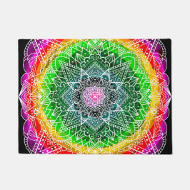 Kleur Burst Rainbow Prism Mandala Deurmat