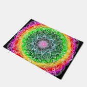 Kleur Burst Rainbow Prism Mandala Deurmat (Schuin)