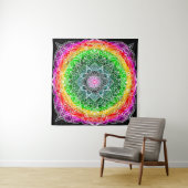 Kleur Burst Rainbow Prism Mandala Wandkleed (In situ)