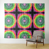 Kleur Burst Rainbow Prism Mandala Wandkleed (In Situ (horizontaal))