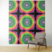 Kleur Burst Rainbow Prism Mandala Wandkleed (In situ)