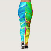 Kleur Burst Spiraal Patroon Art Leggings (Achterkant)