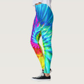 Kleur Burst Spiraal Patroon Art Leggings (Links)
