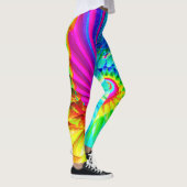 Kleur Burst Spiraal Patroon Art Leggings (Rechts)