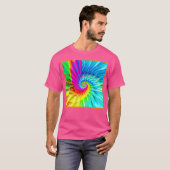 Kleur Burst Spiraal Patroon Art T-shirt (Voorkant volledig)