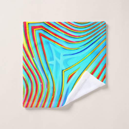 Kleur Bursting Pattern Bad Handdoek (Wasdoekje)