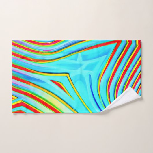 Kleur Bursting Pattern Bad Handdoek (Handdoek)