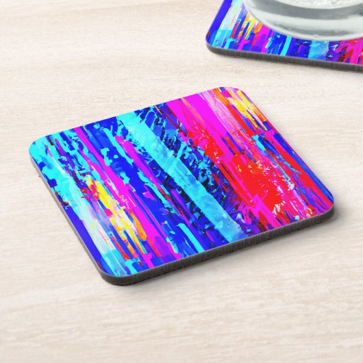 Kleur Bursting Pattern Bier Onderzetter (Linkerzijde)