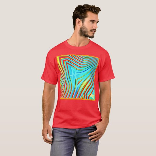 Kleur Bursting Pattern T-shirt (Voorkant volledig)