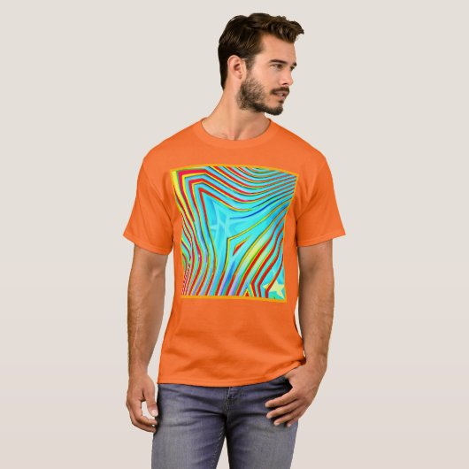 Kleur Bursting Pattern T-shirt (Voorkant volledig)