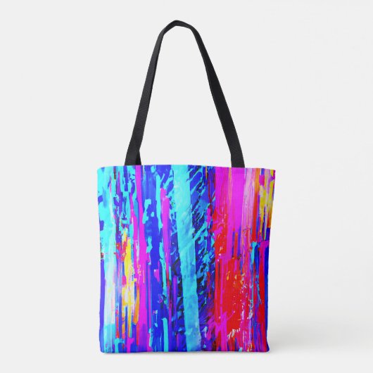 Kleur Bursting Pattern Tote Bag (Achterkant)