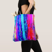 Kleur Bursting Pattern Tote Bag (Dichtbij)