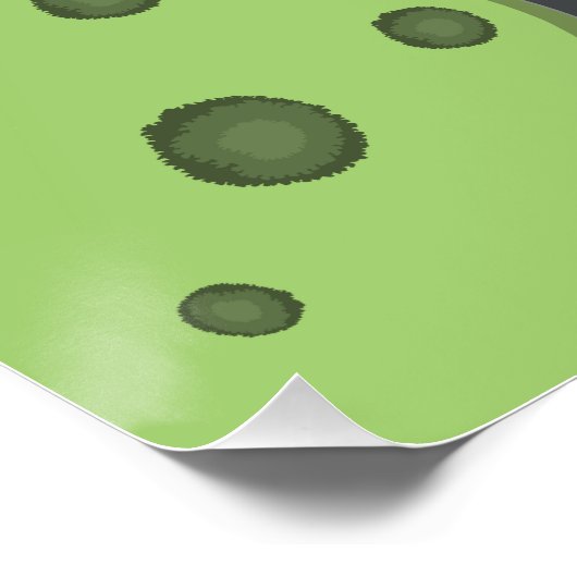 Kleur Cartoon Snelweg & Auto's Koele Achtergrondgr Perfect Poster (Hoek)