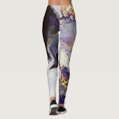 Kleur Cascade, Paarse, geel, grijs Leggings (Achterkant)
